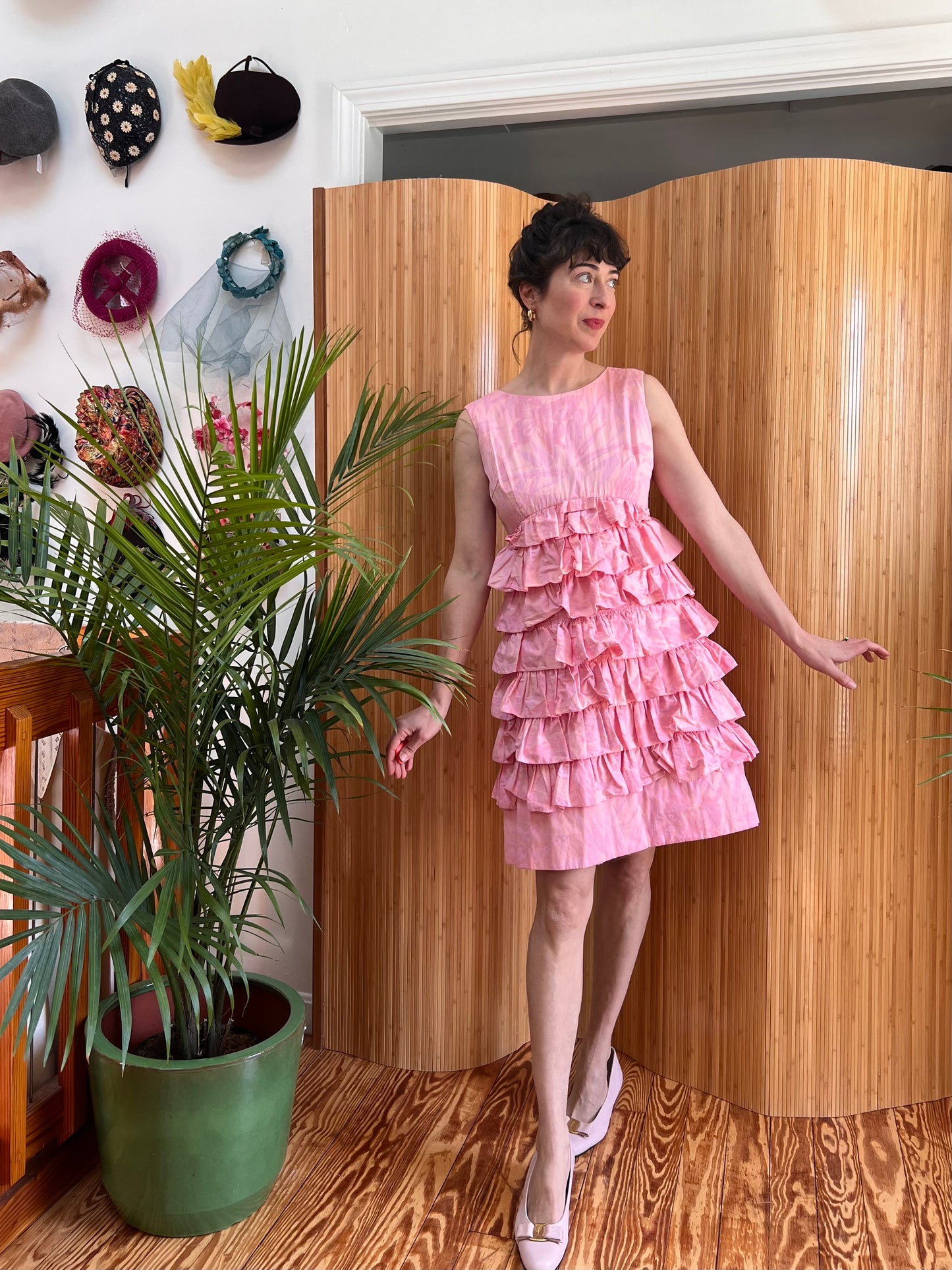 1960s "The Lilly" Lilly Pulitzer Cotton Ruffle Dress XS/S