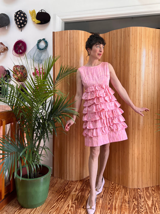 1960s "The Lilly" Lilly Pulitzer Cotton Ruffle Dress XS/S