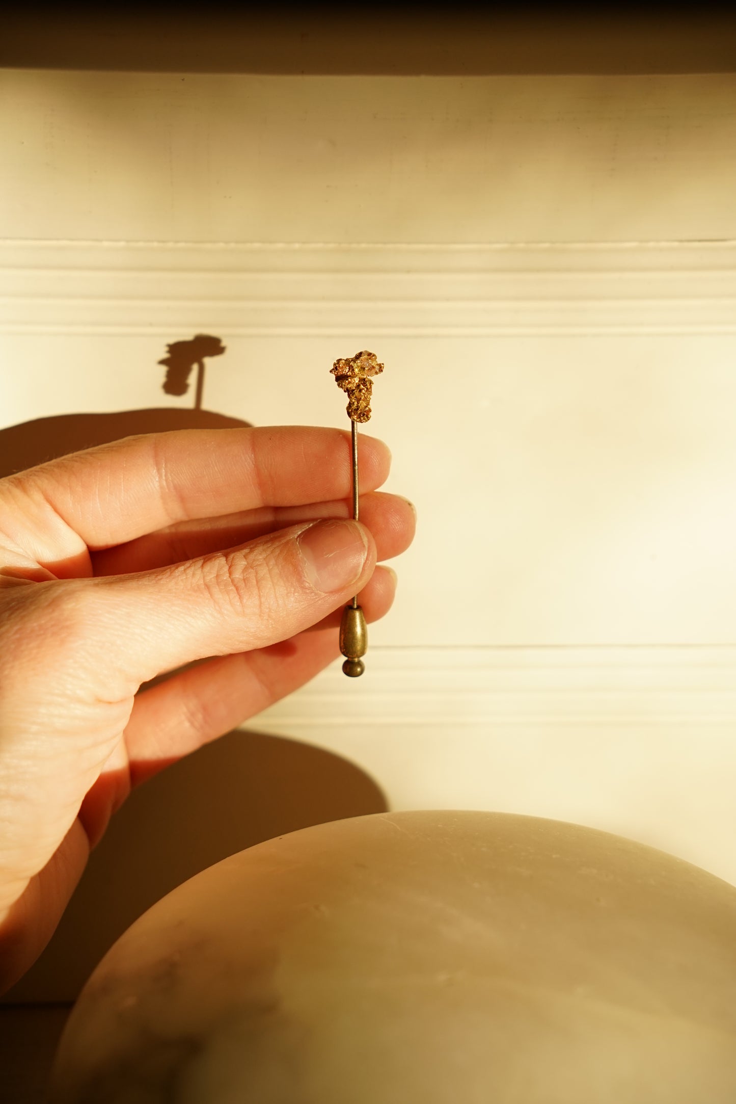 Antique Gold Nugget Stick Pin