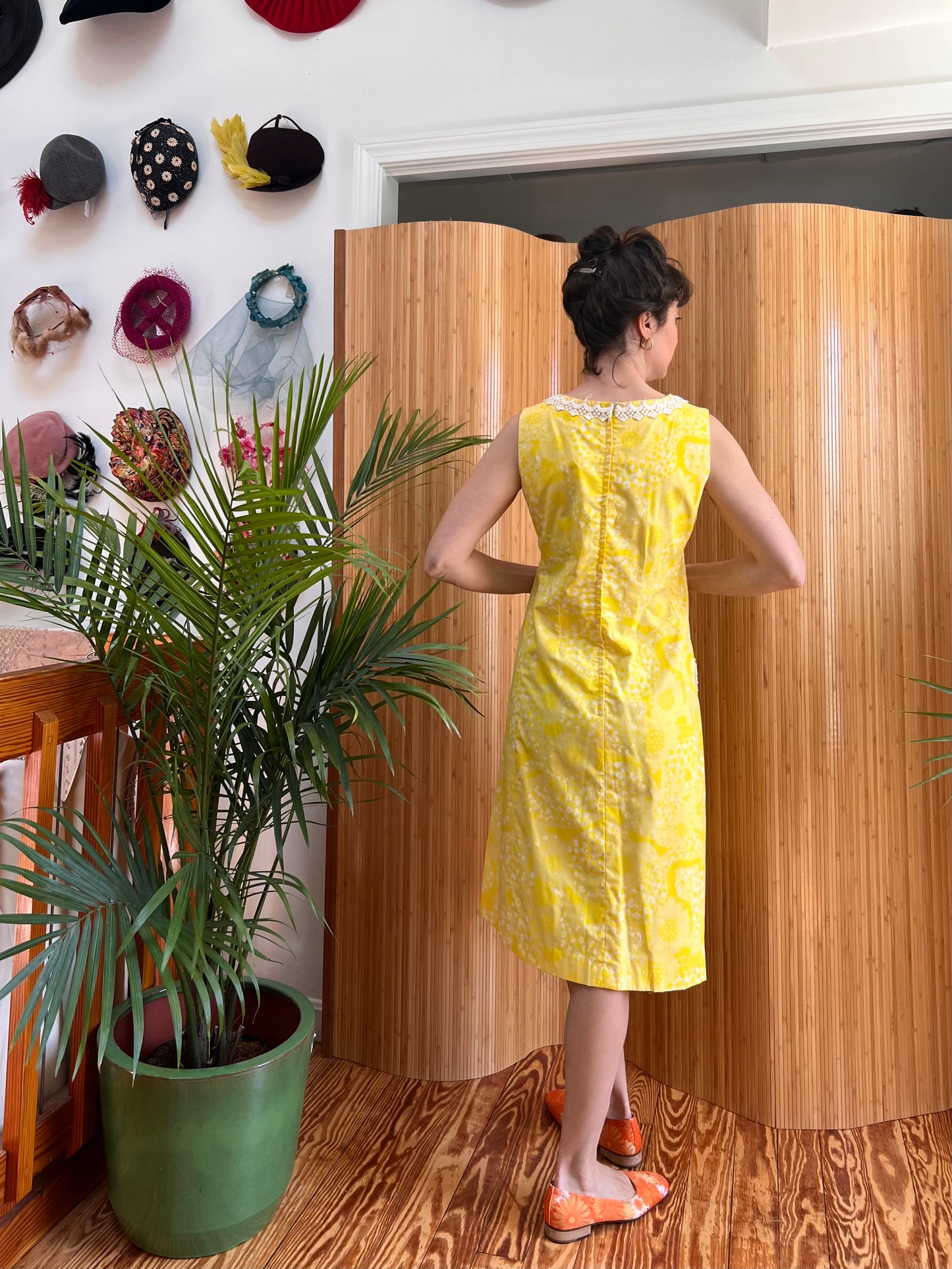 1960s "The Lilly" Lilly Pulitzer Lemon Midi Shift Dress M
