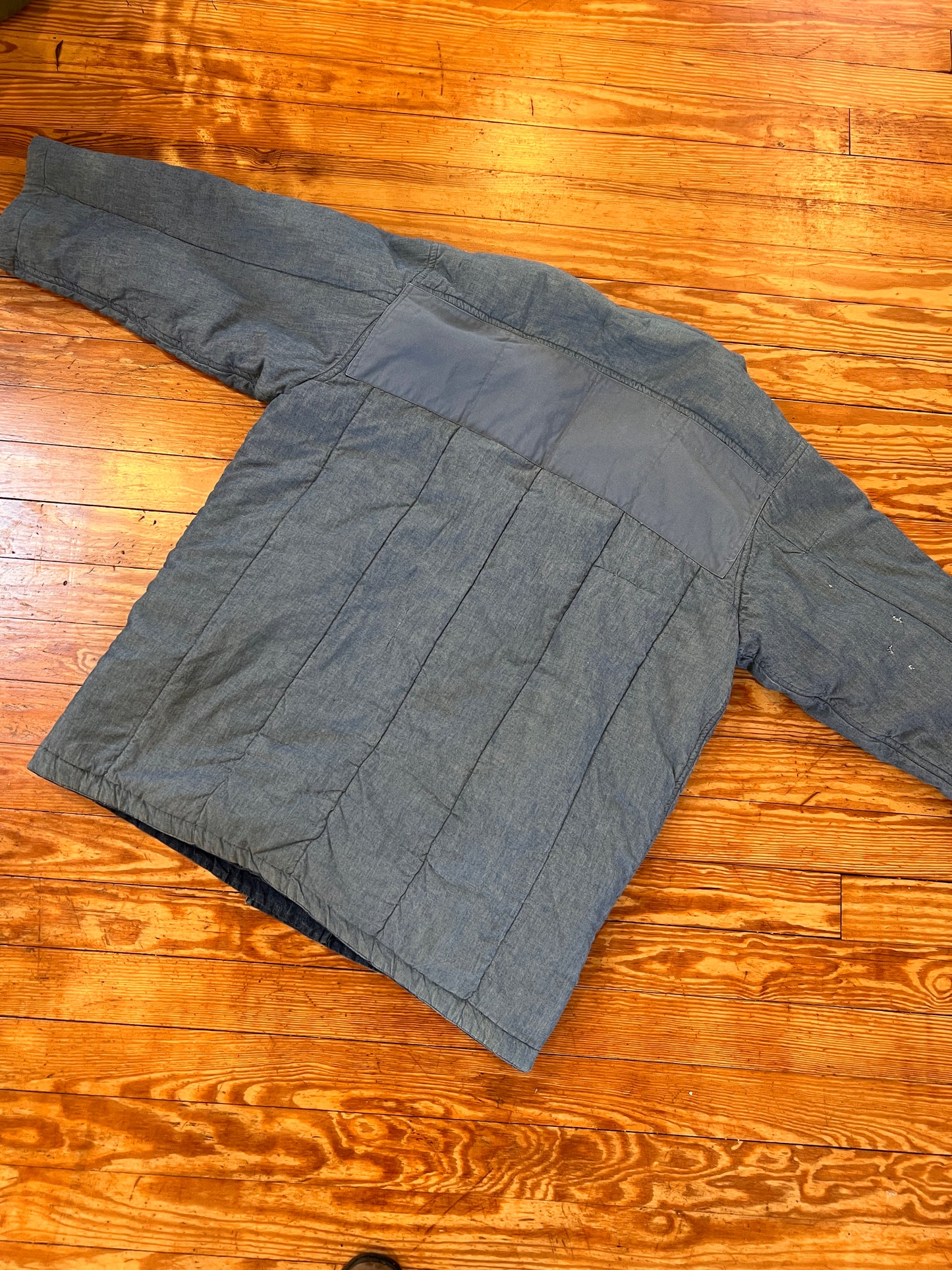 1980s Issey Miyake Indigo Denim Padded Reversible Coat