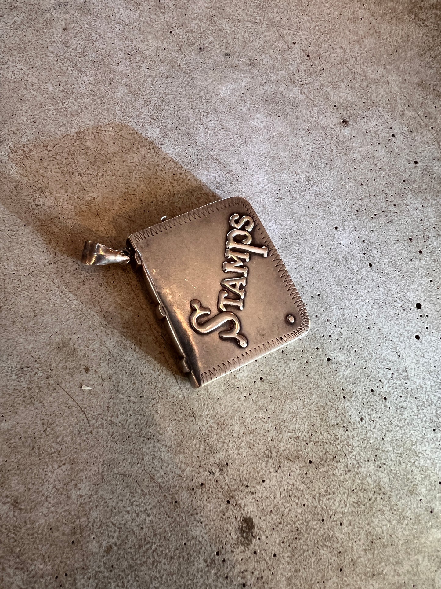 Victorian Revival Sterling Stamp Charm