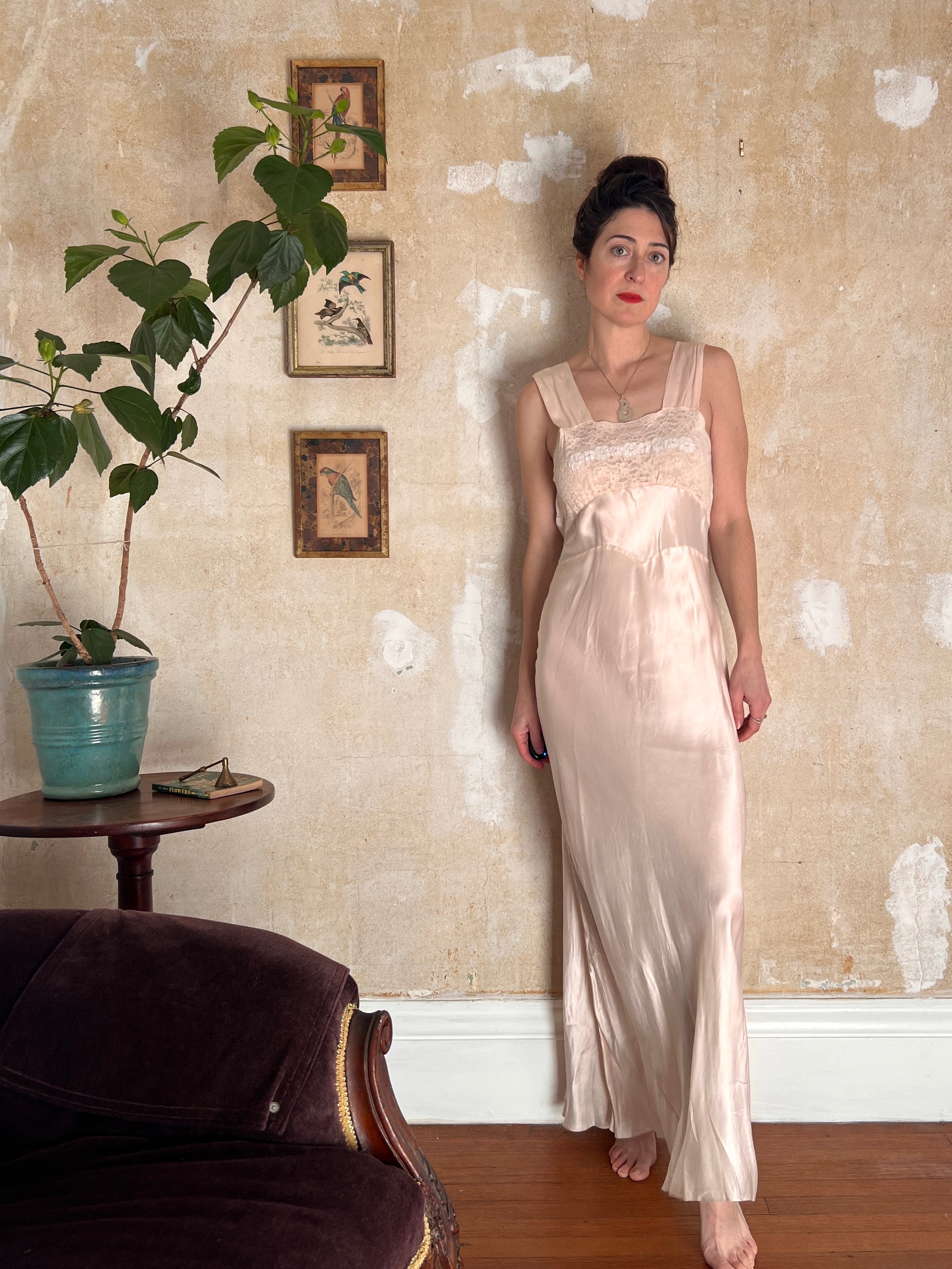 fleece dress with open back 1930s 1920s Open Back Dress