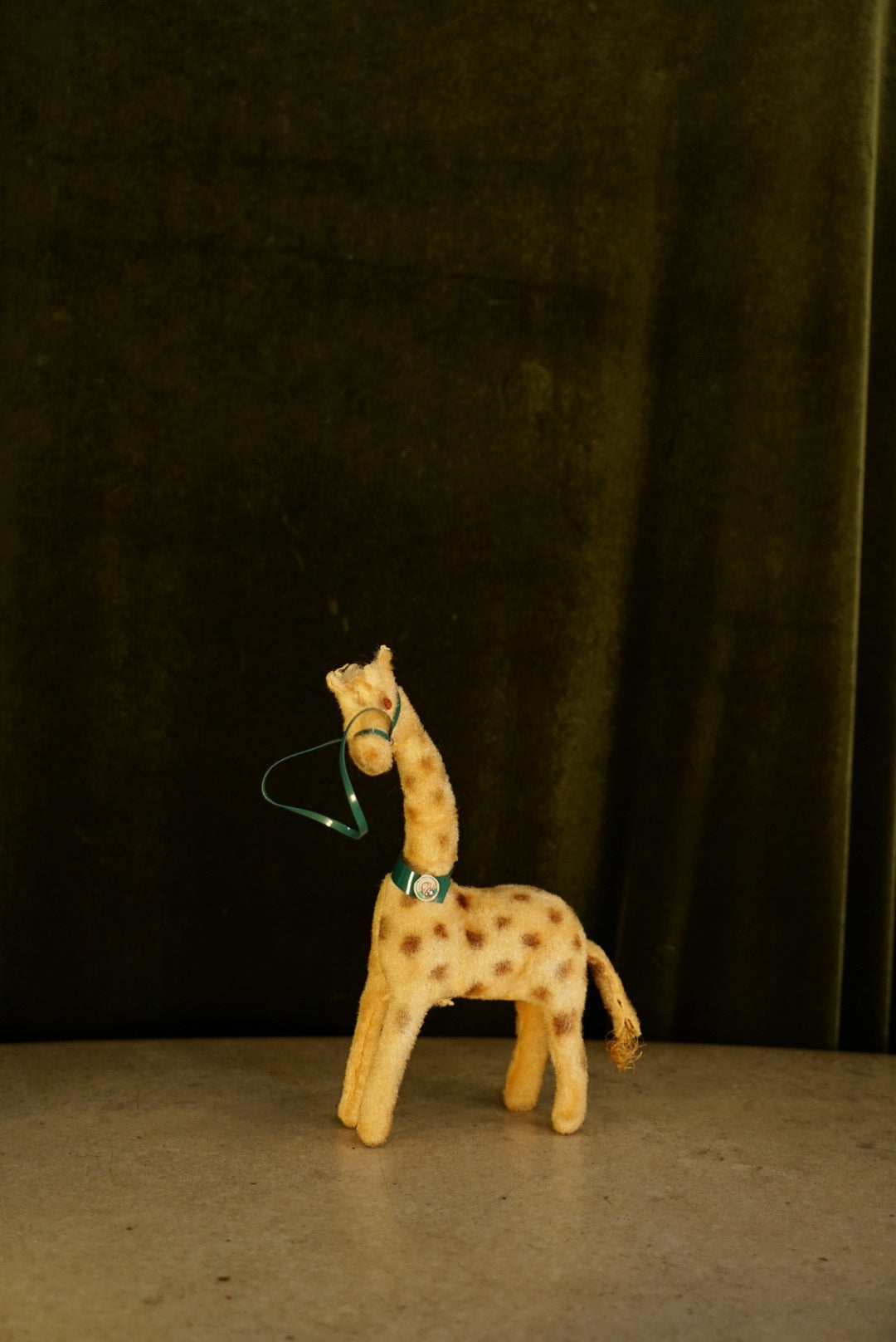 1950s West Germany Wind-Up Flocked Giraffe