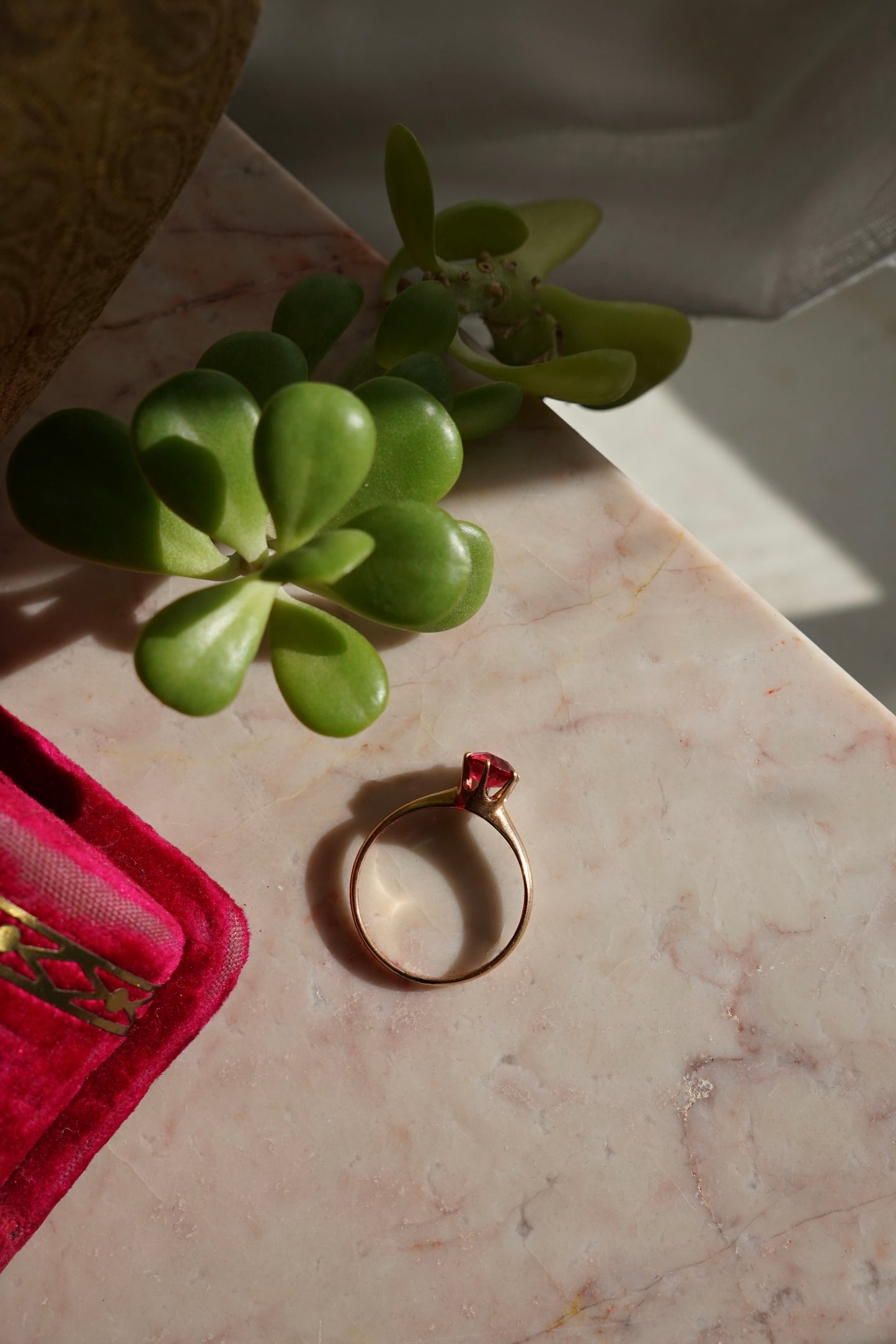 Vintage 14K Ruby Solitaire Ring