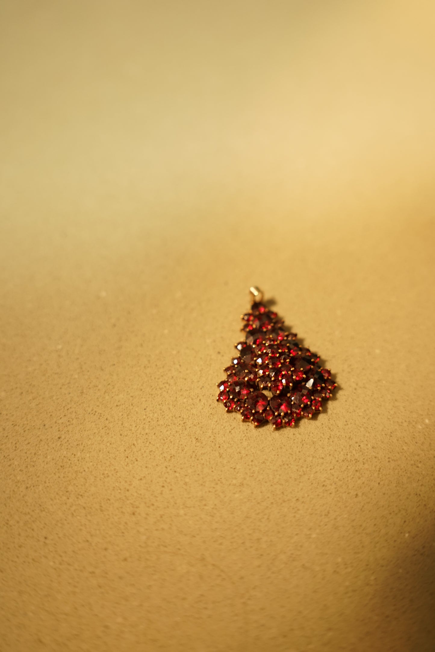 Antique Victorian Bohemian Garnet Pendant Necklace