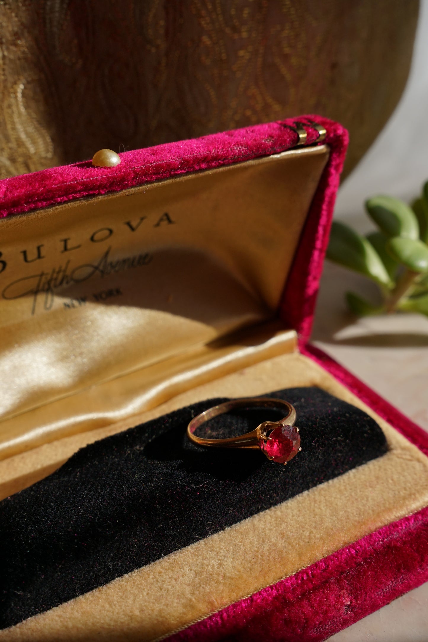 Vintage 14K Ruby Solitaire Ring