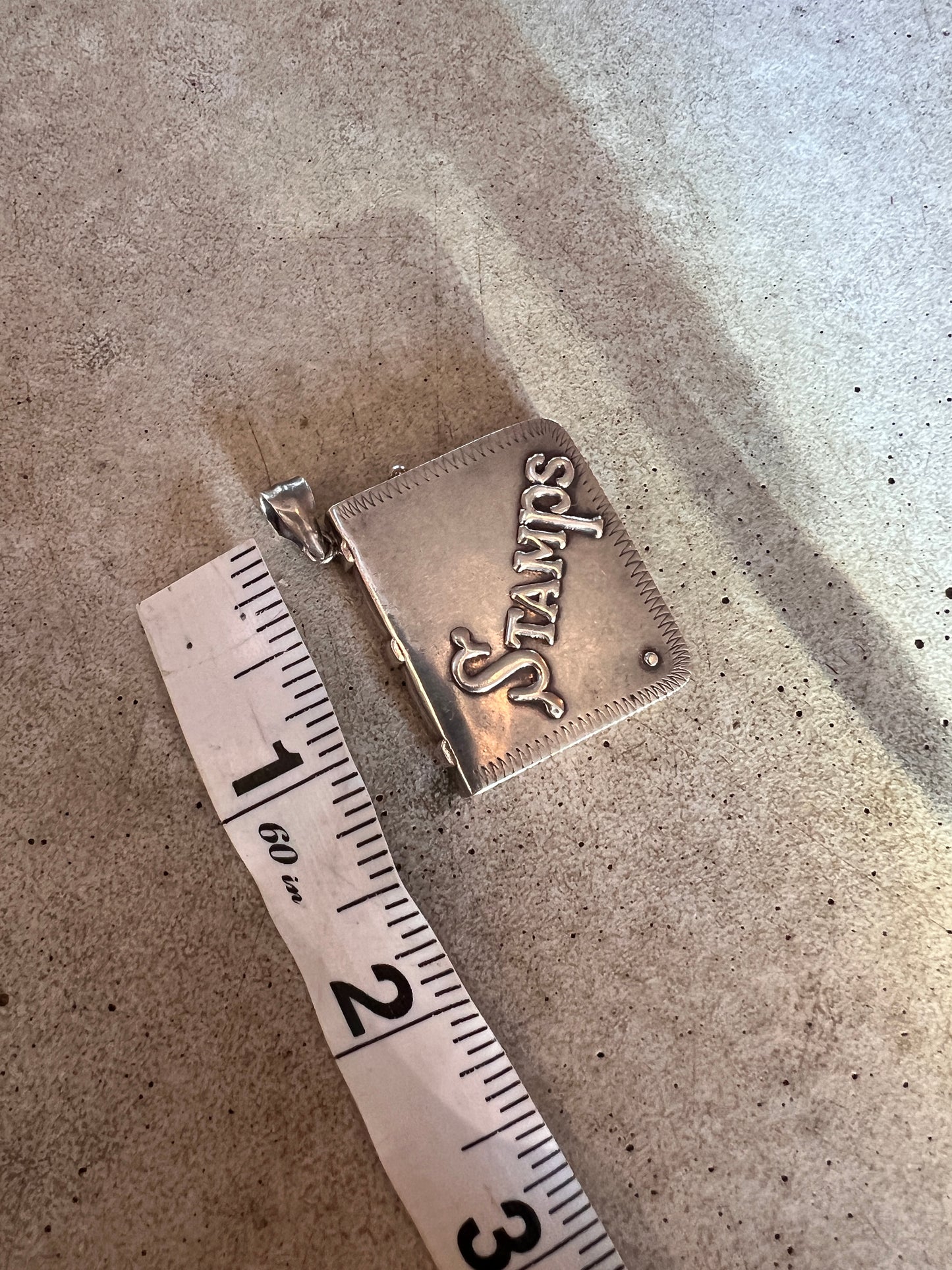 Victorian Revival Sterling Stamp Charm