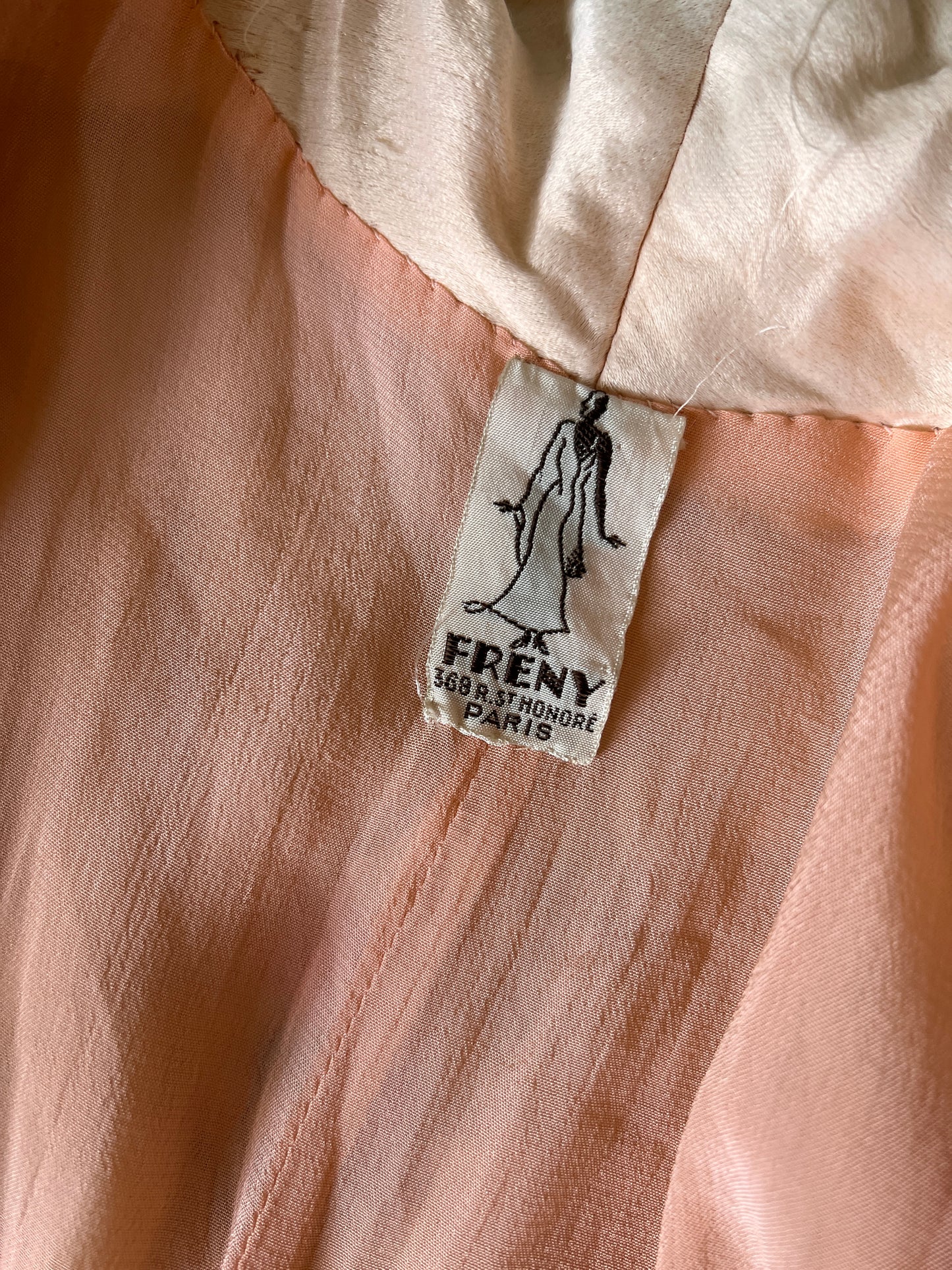 1930s/40s Quilted Silk Dressing Gown by Freny Paris XS/S