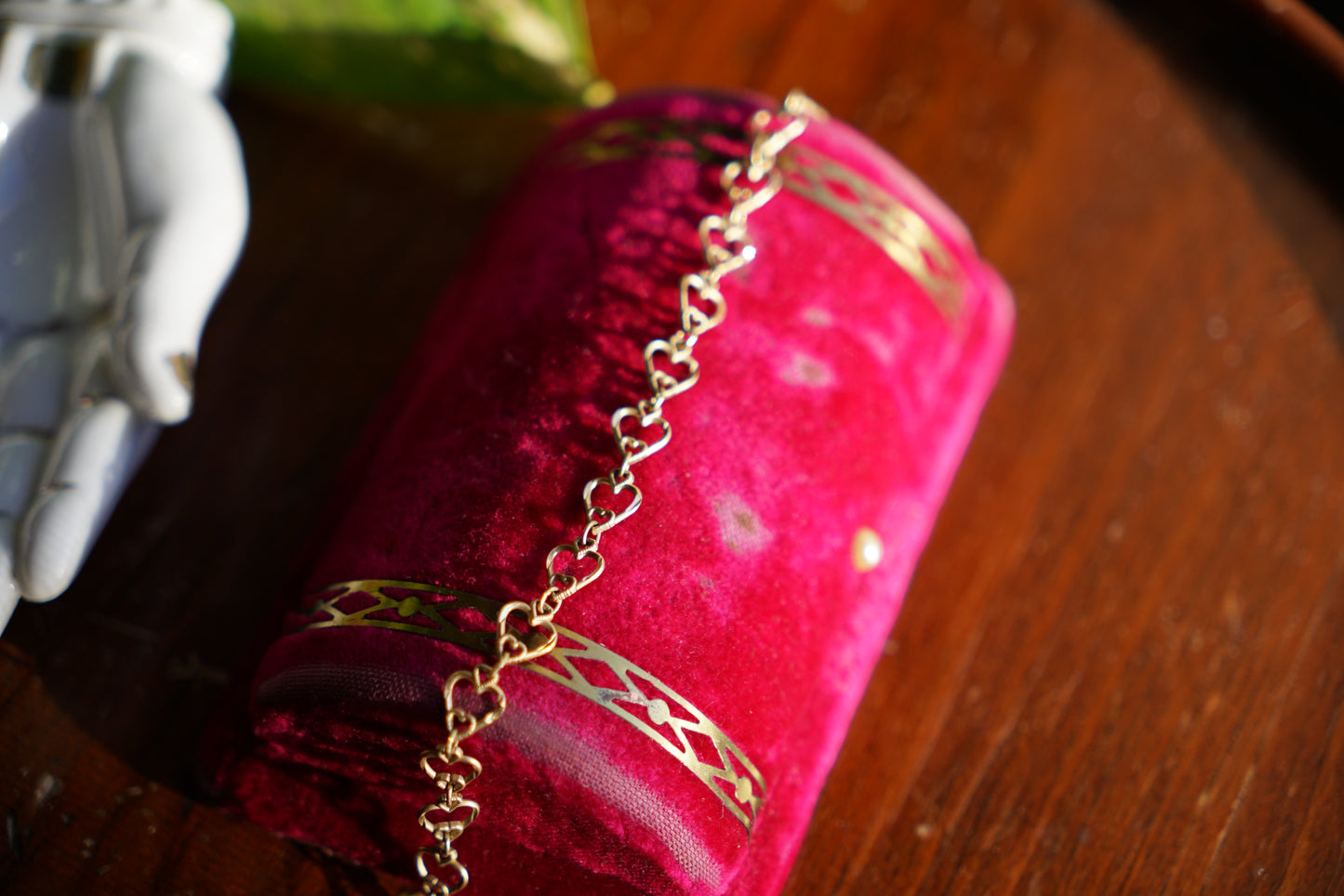 Vtg 14k Hearts in Hearts Link Bracelet