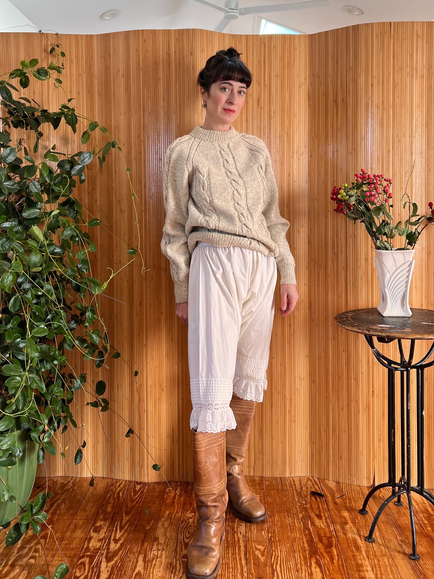 Antique Edwardian Lace Trim Bloomers M