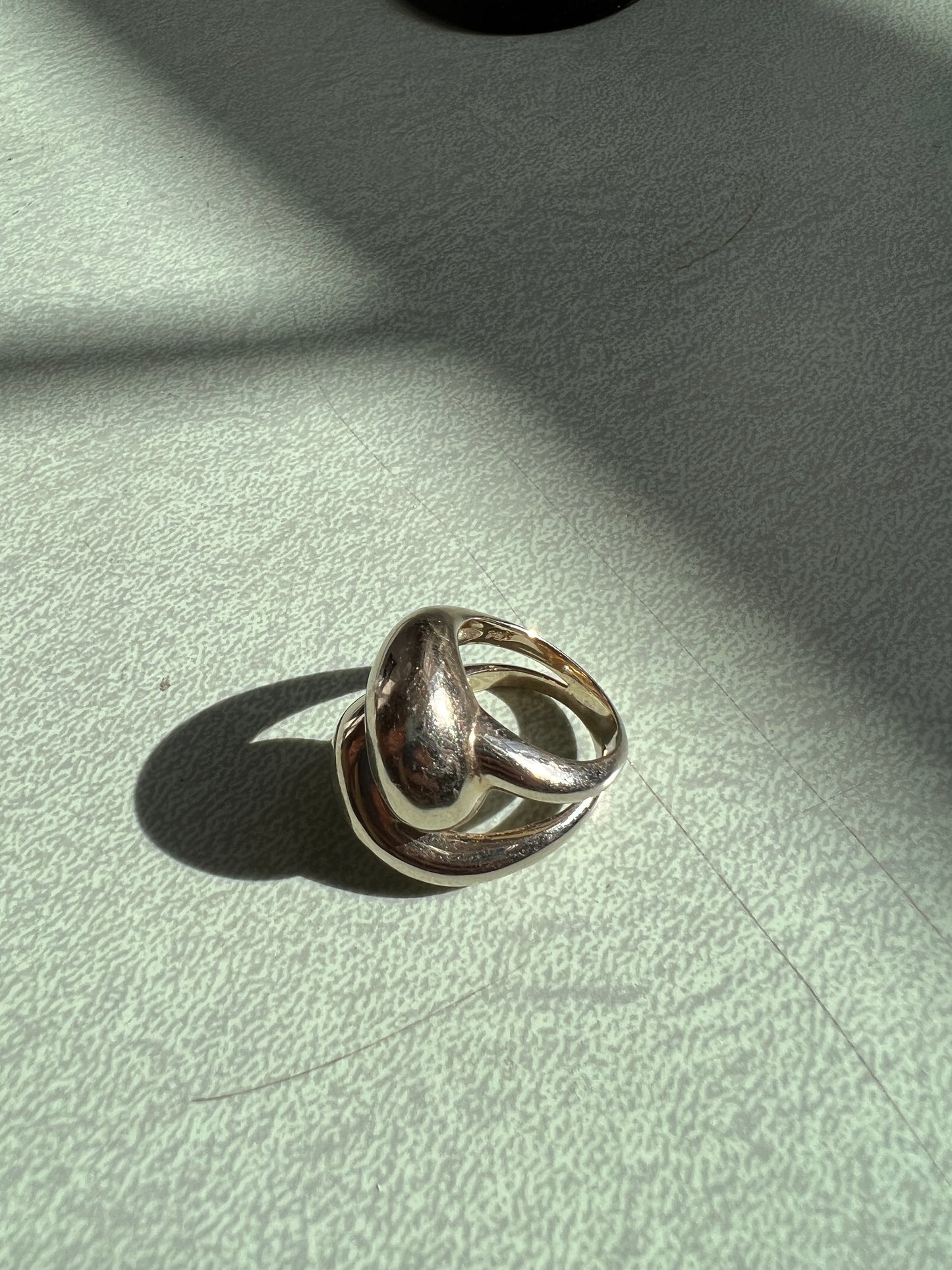 Chunky 14K White Gold Knot Ring