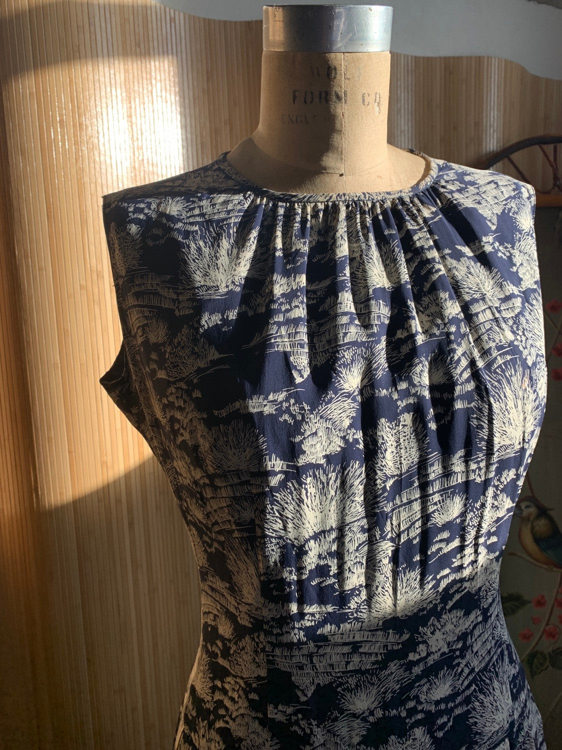 1960s/1940s Cold Rayon Drop Waist Dress Size M 1960s/1940s Cold Rayon Drop Waist Dress Size M