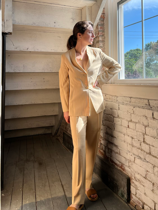 100% Silk Vintage Italian Silk 2-Piece Suit