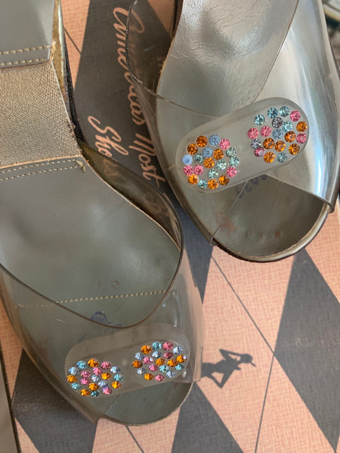 1950s Rhinestone Lucite